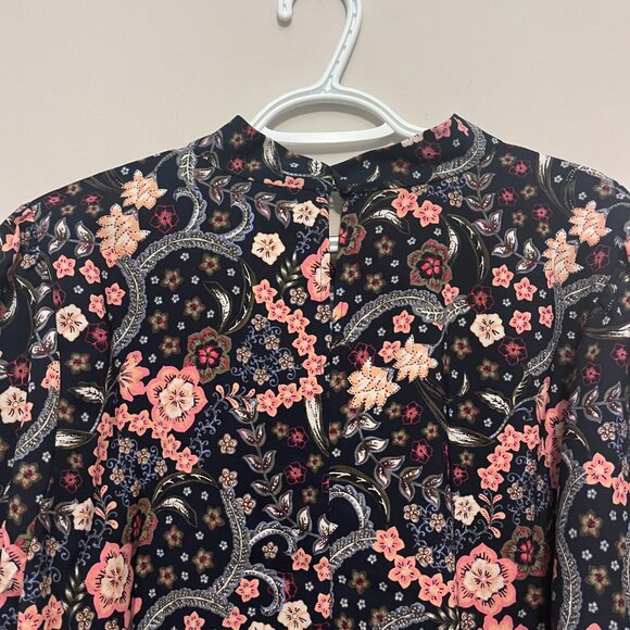 LOFT Bloom Twist Bubble Sleeve Blouse Size XL - Picture 4 of 6